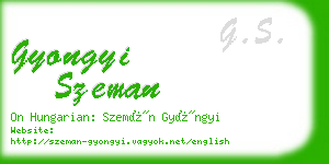 gyongyi szeman business card